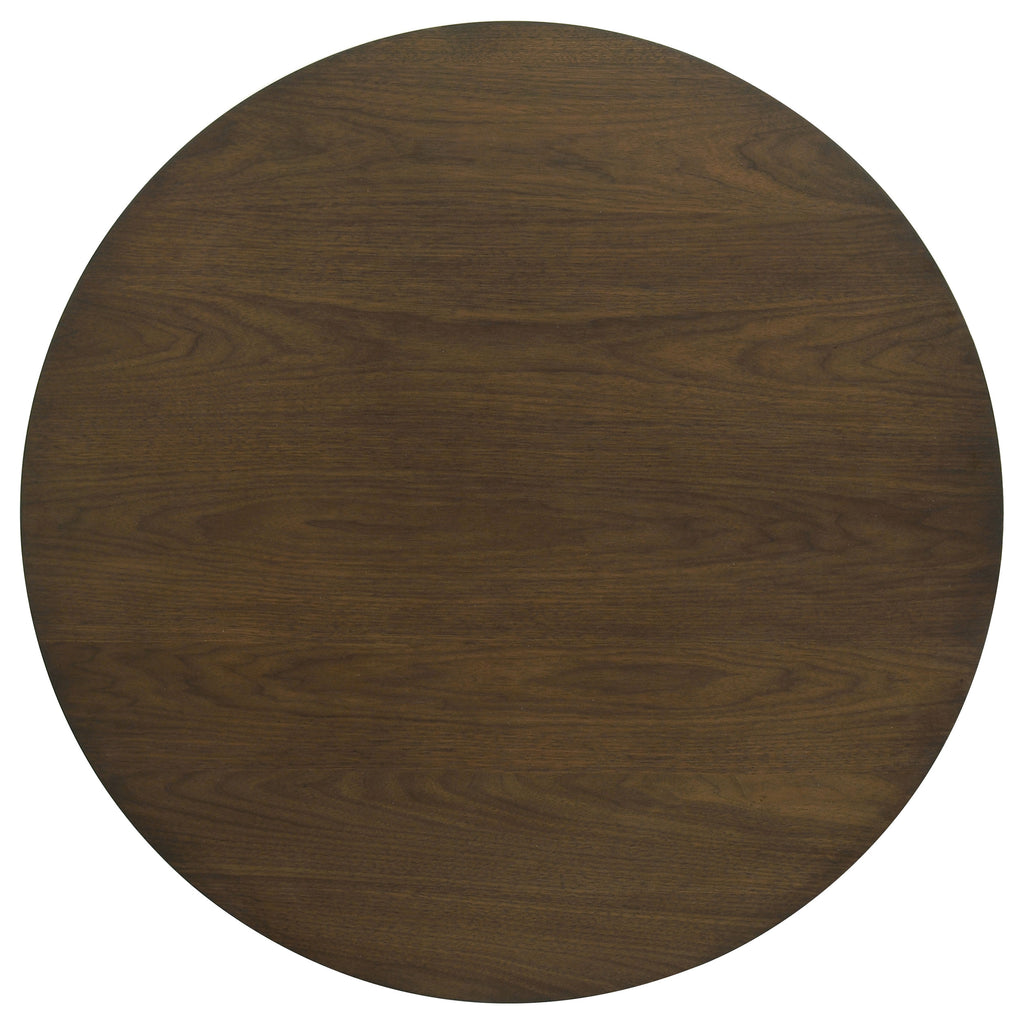 Strouse 47-inch Round Wood Coffee Table Black