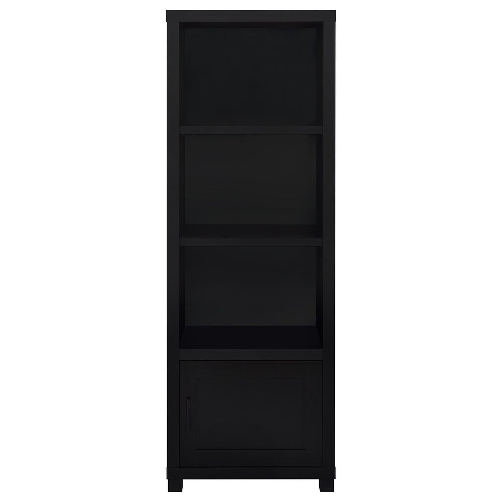 Sachin 3-shelf Engineered Wood Media Tower Black