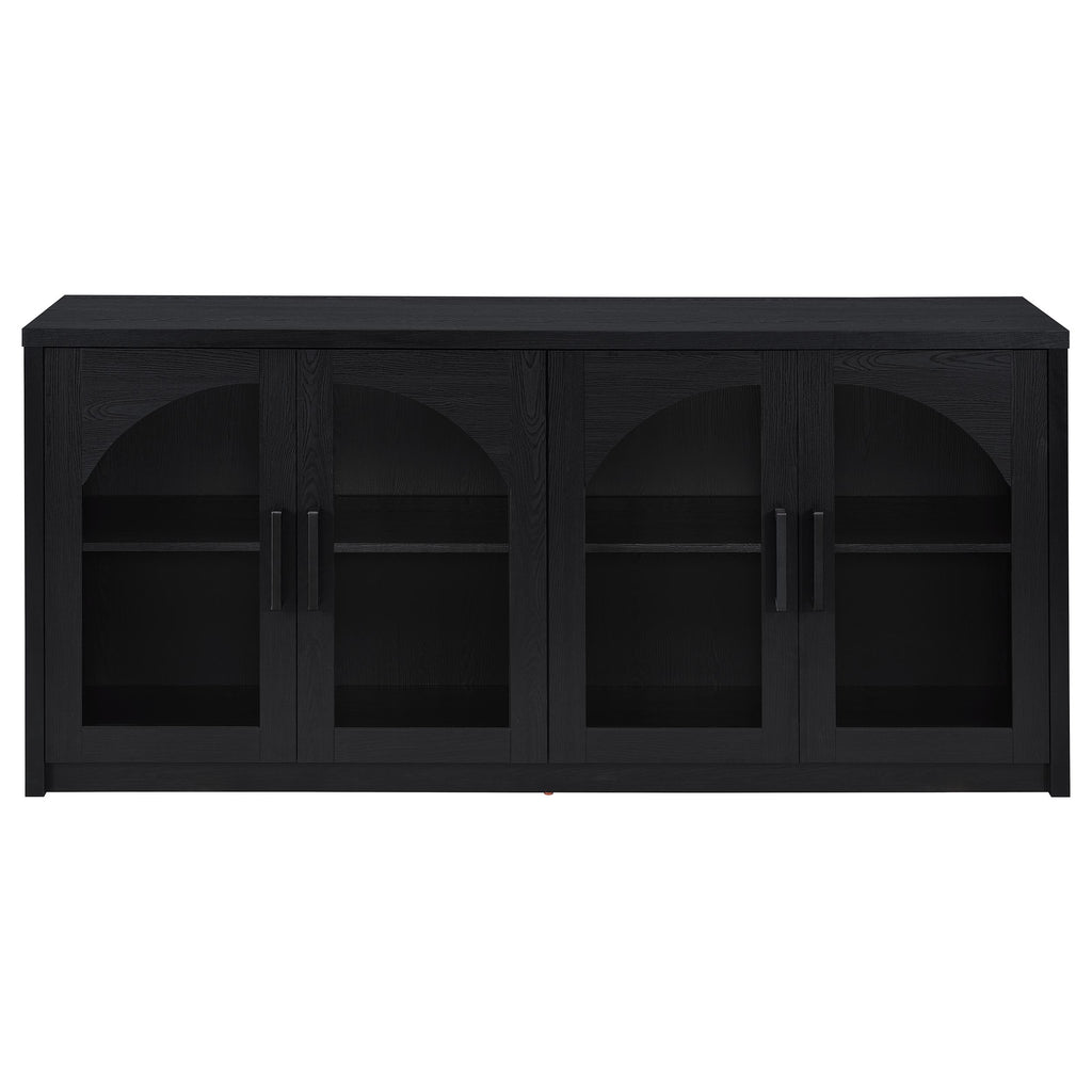Riva 4-door Dining Sideboard Buffet Storage Credenza Black