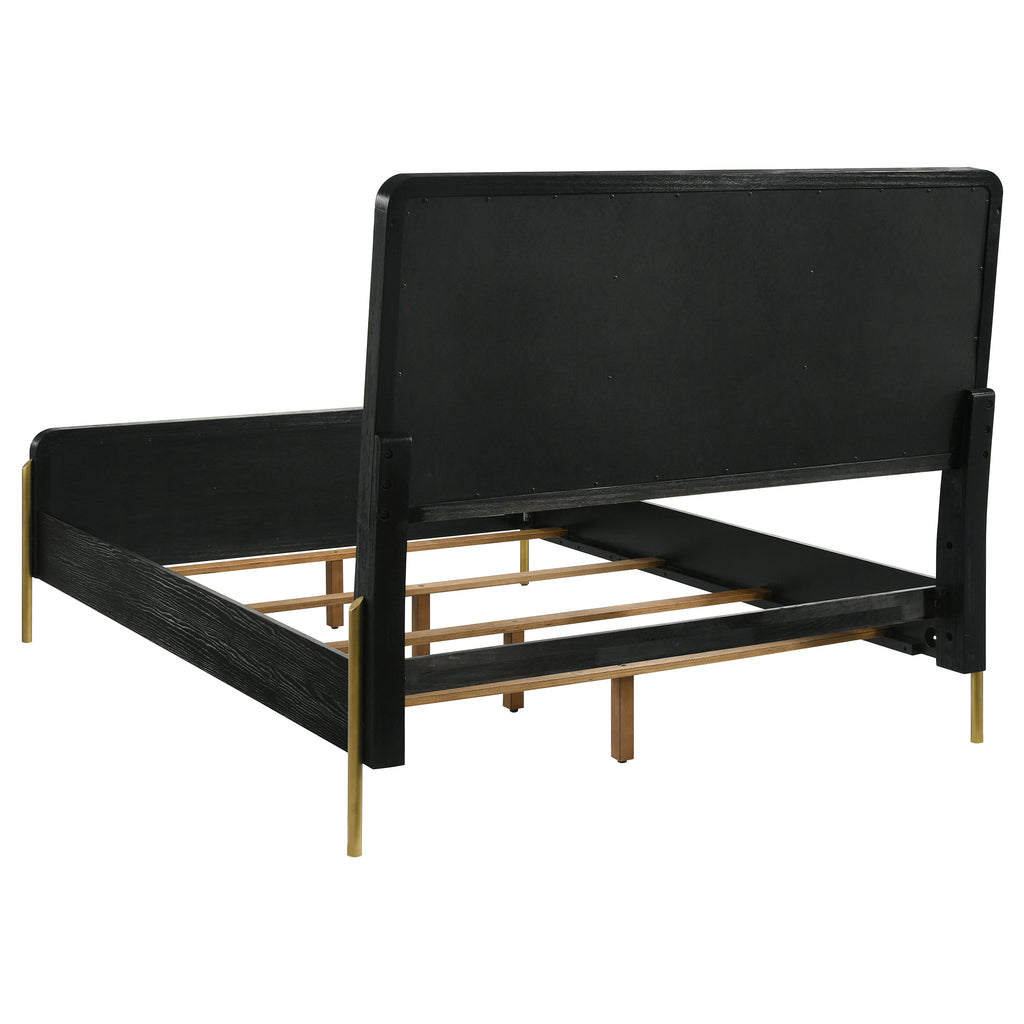 Arini 56-inch Queen Panel Bed Cream and Black