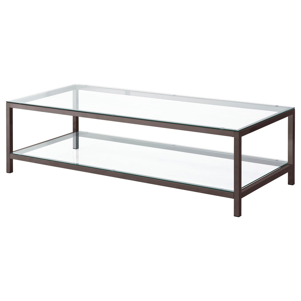 Trini 2-piece Coffee and End Table Set Black Nickel