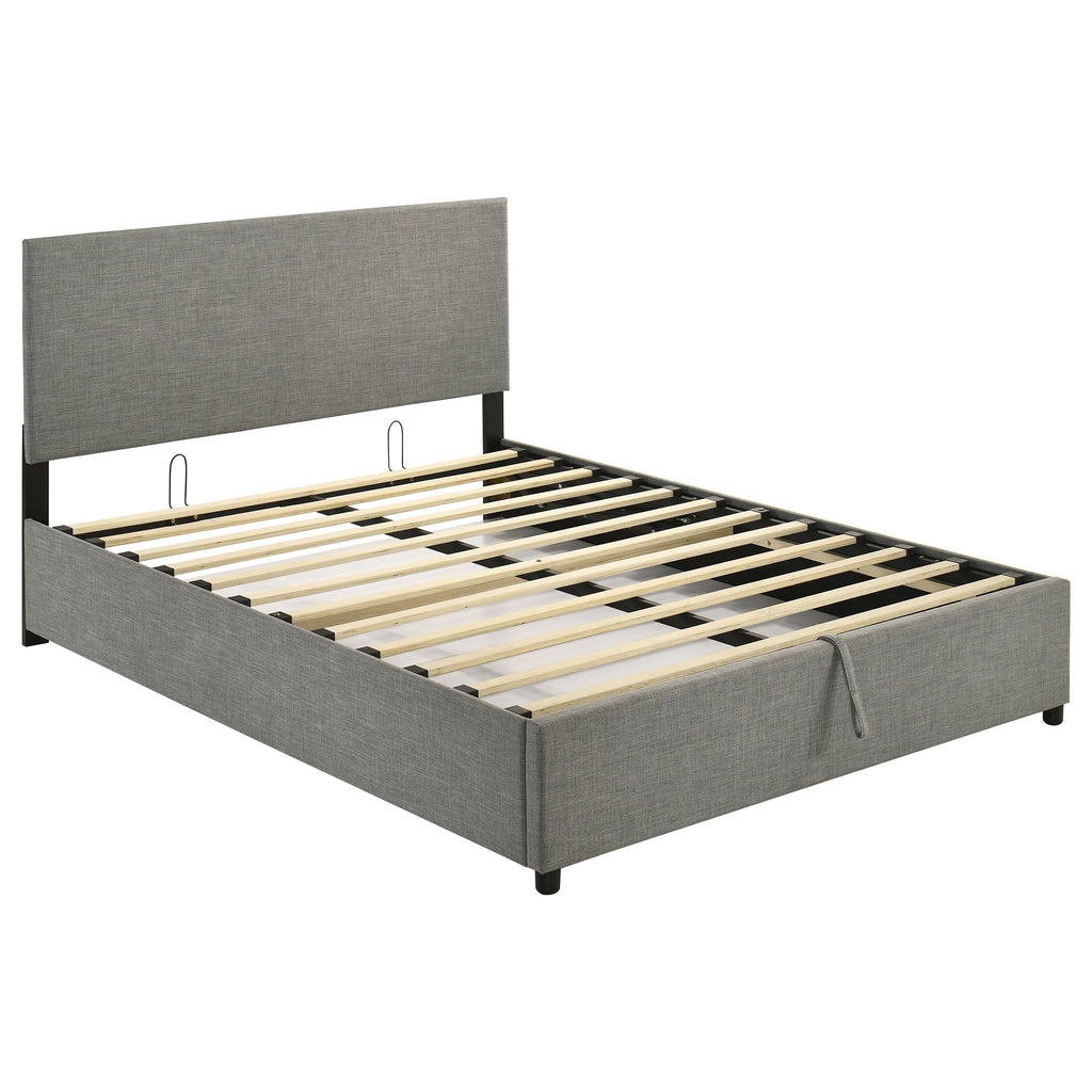 Reeves Upholstered Queen Lift-Top Storage Platform Bed Grey