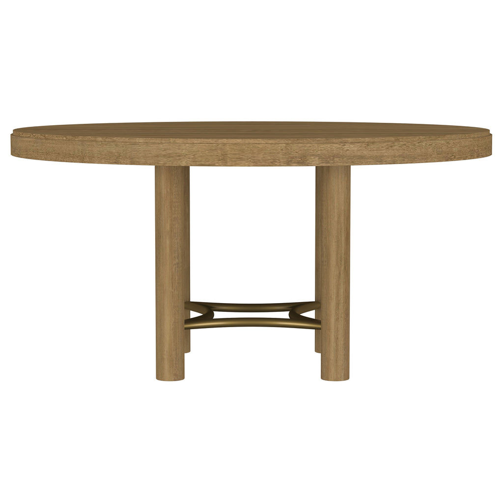 Arini 7-piece Round Dining Table Set Sand Wash and Black
