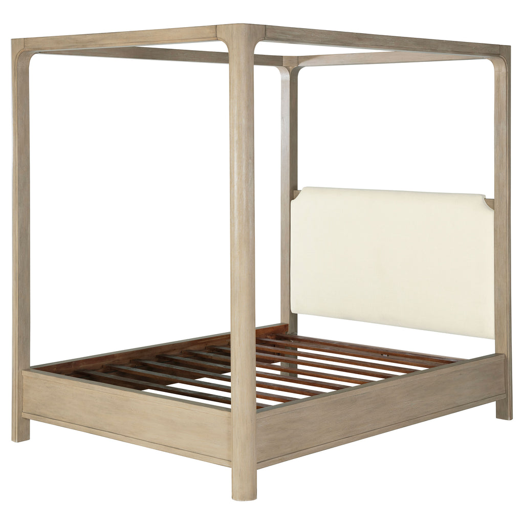 Solano 85-inch Eastern King Canopy Bed Weathered Mango