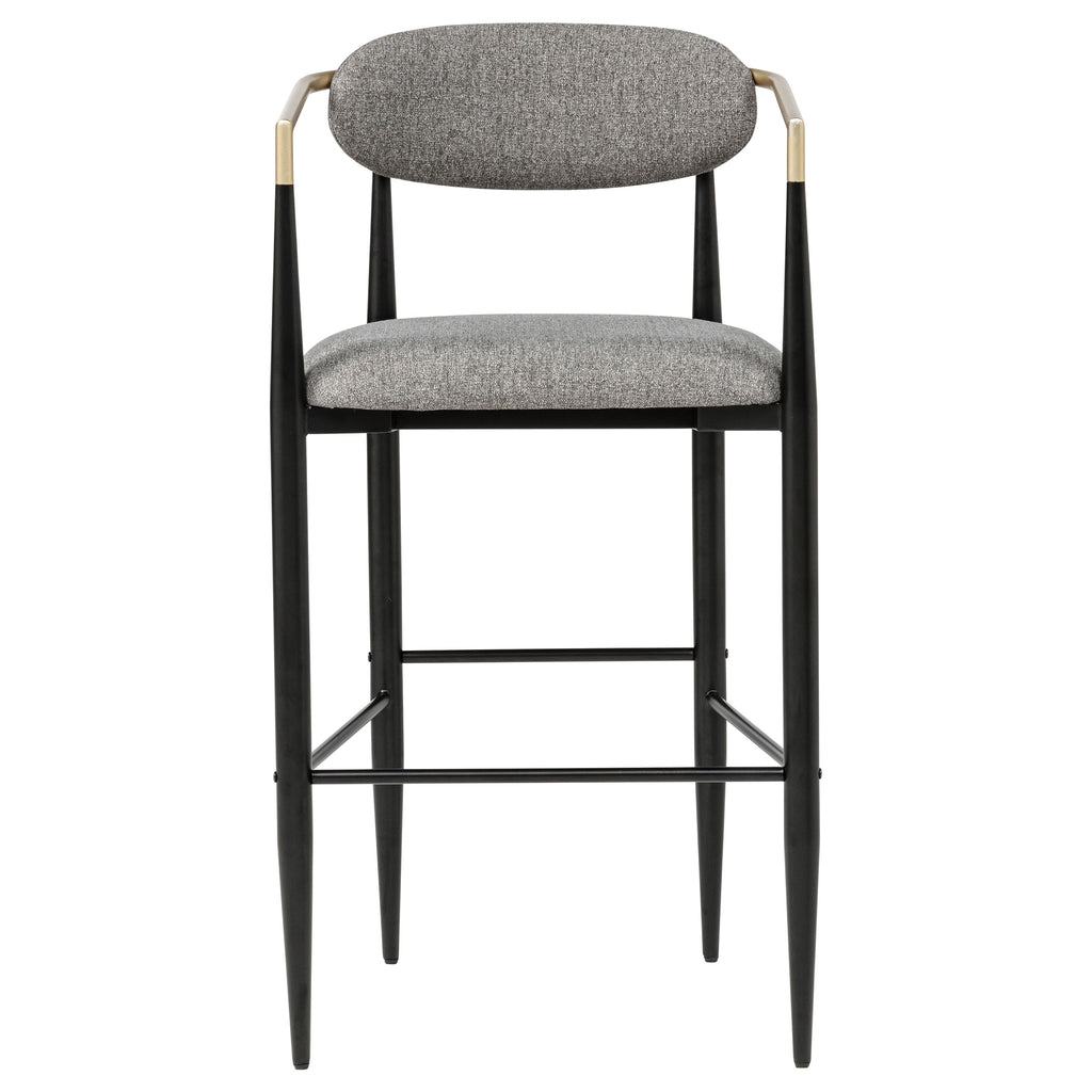 Tina Fabric Upholstered Bar Chair Grey (Set of 2)