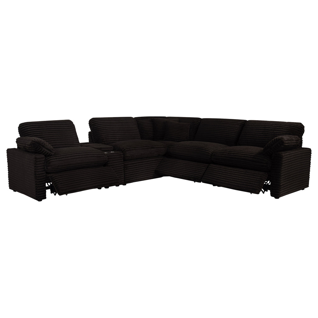 Collins 6-piece Modular Power Reclining Sectional Chocolate Brown
