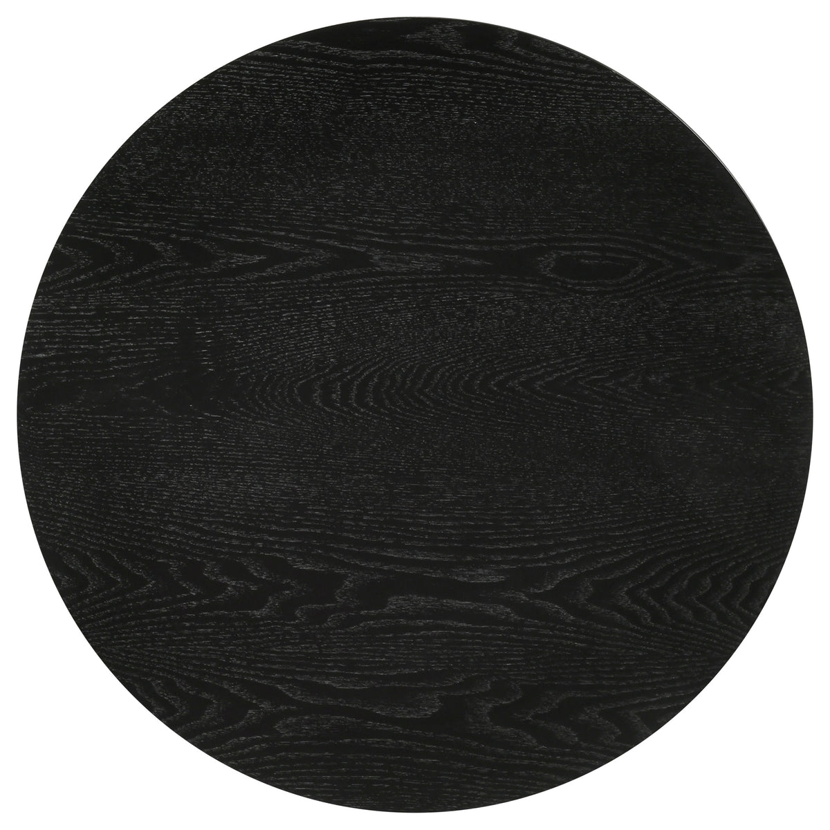 Strouse 47-inch Round Wood End Table Black