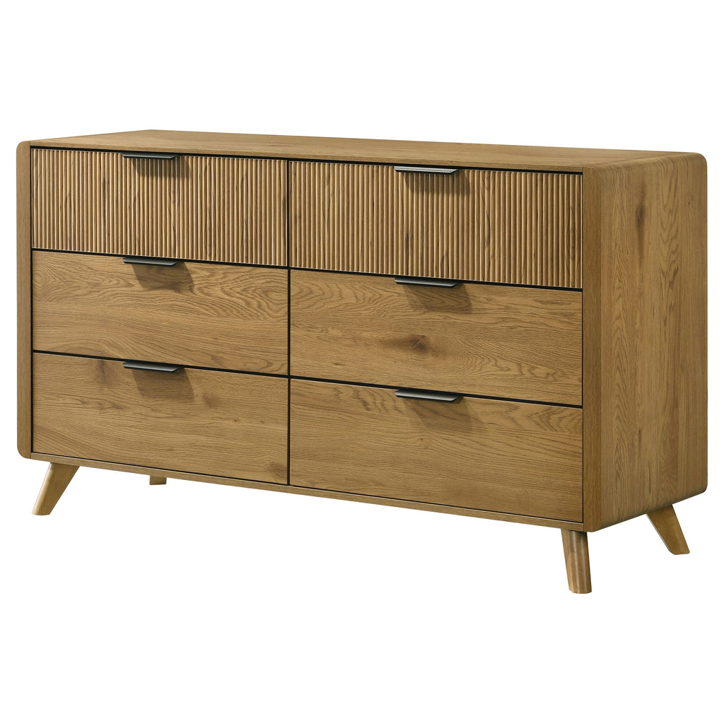 Bennett 6-drawer Bedroom Dresser Cabinet Light Oak