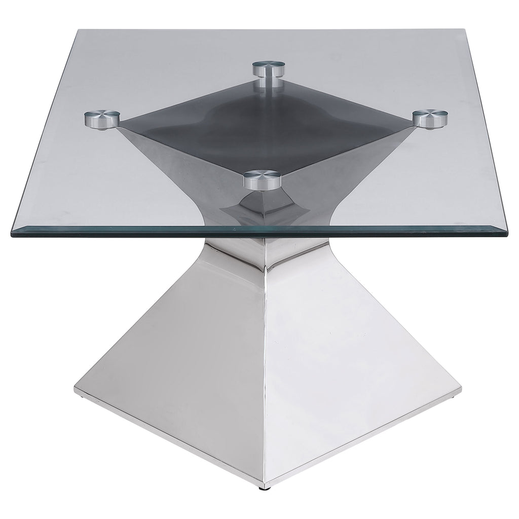 Jenny 2-piece Rectangular Coffee and End Table Set Chrome