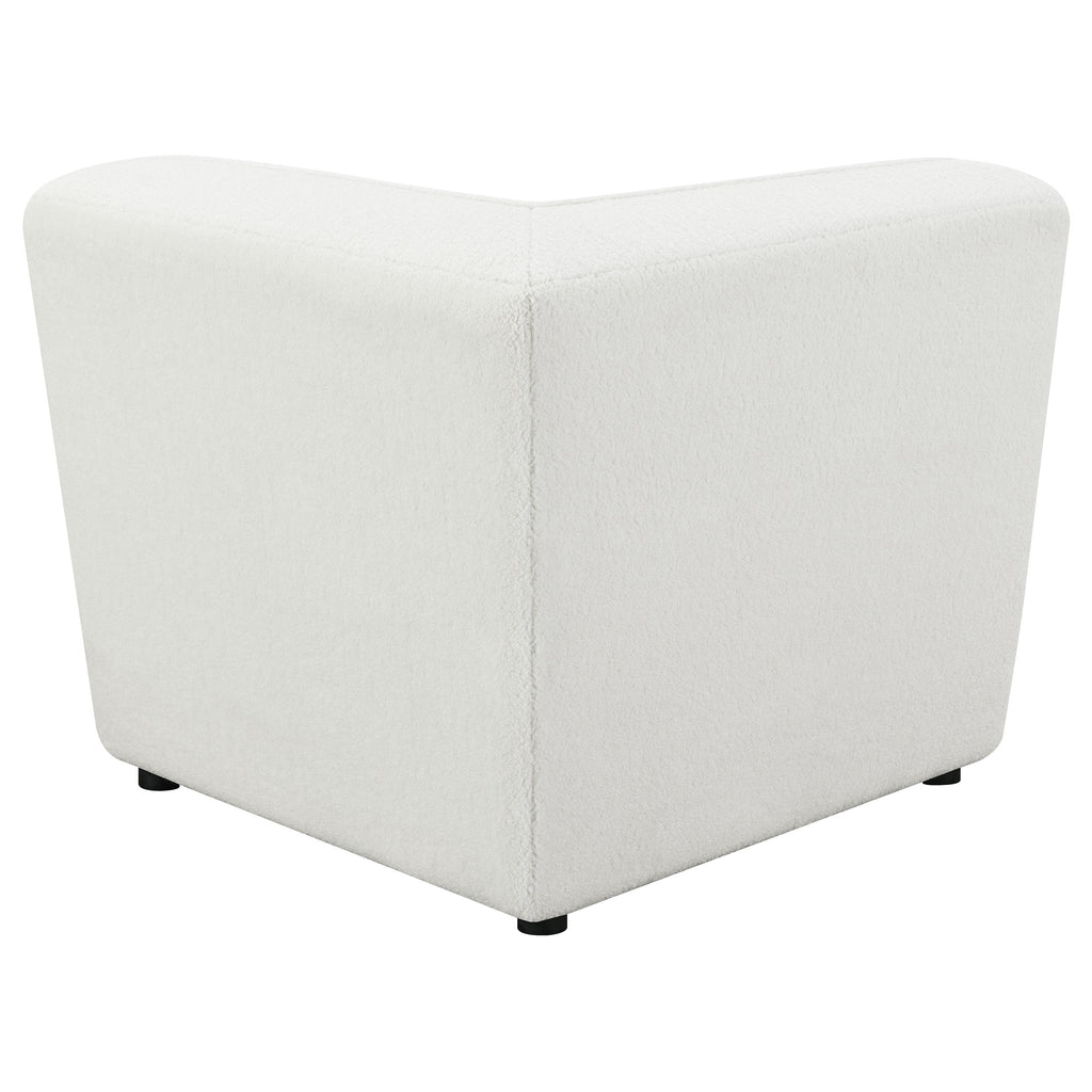 Sunny Upholstered Corner Chair Ivory Sherpa