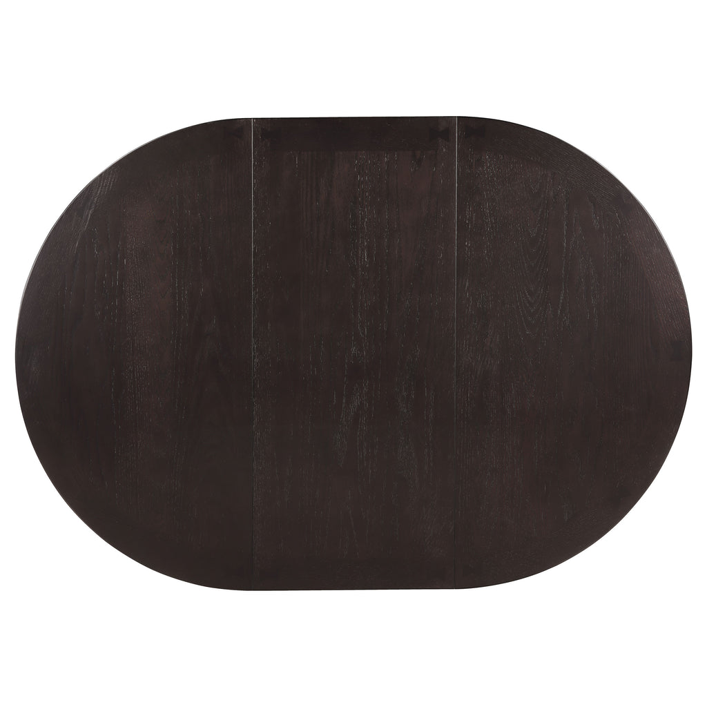 Lavon Oval 60-inch Wood Extension Leaf Dining Table Espresso