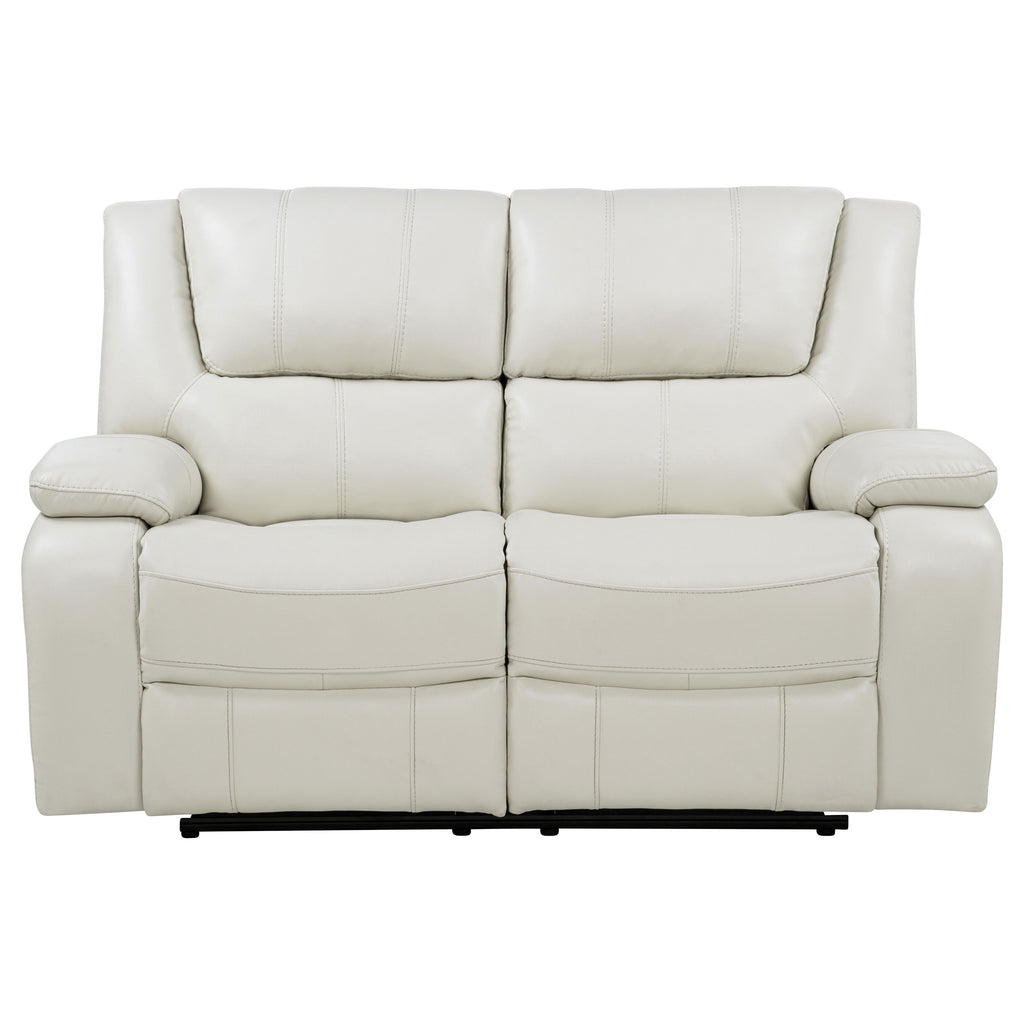 Camila Upholstered Motion Reclining Loveseat White