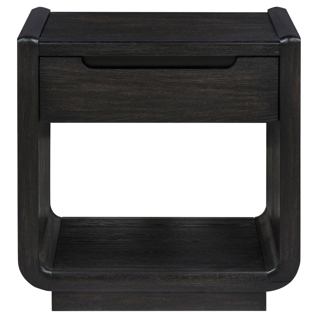 Leandro 2-piece Wood Coffee and End Table Set Burnished Black