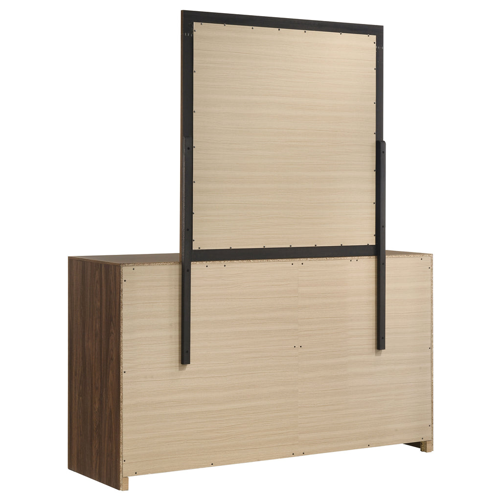 Etienne 6-drawer Dresser with Mirror Walnut