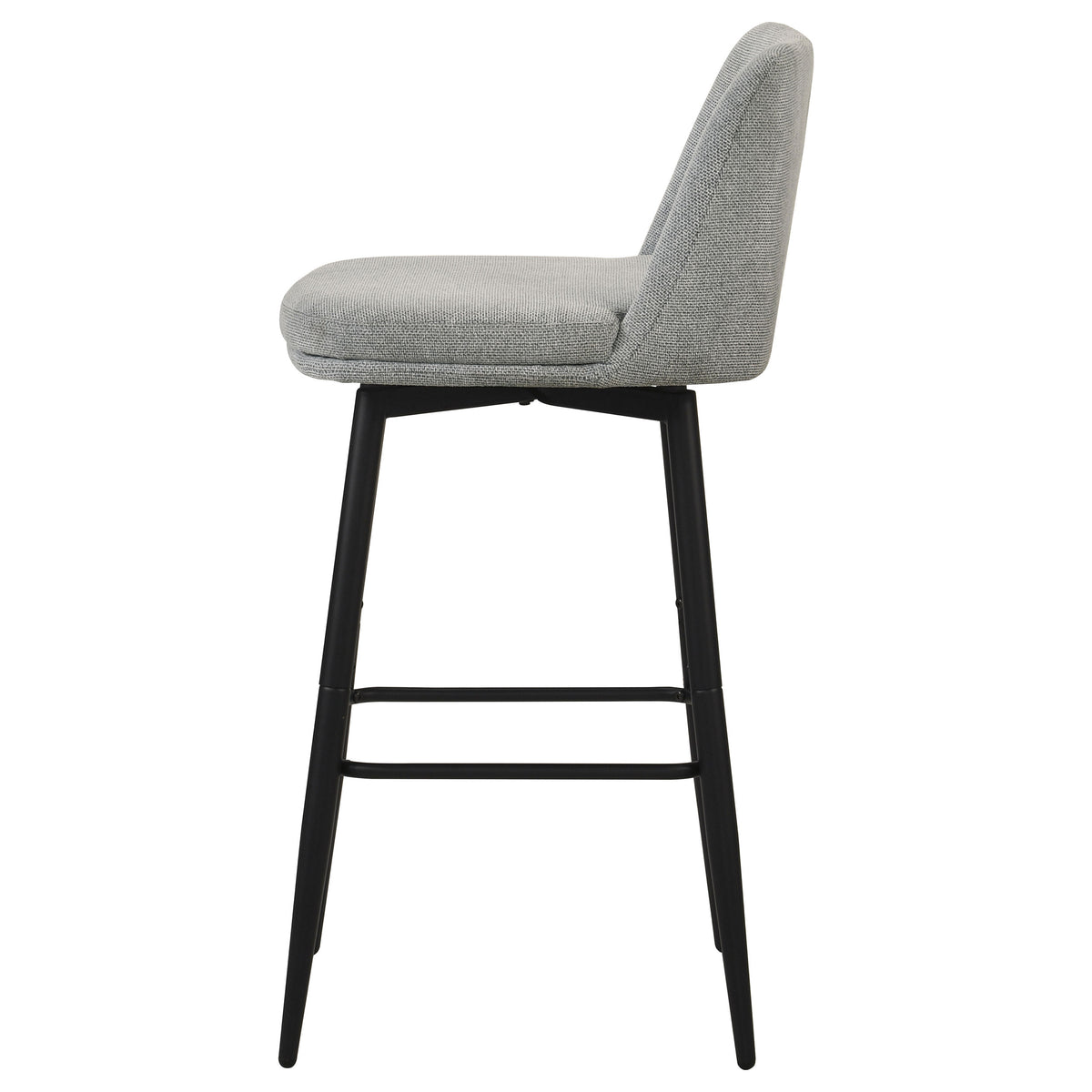 Mellor Fabric Upholstered Swivel Bar Chair Grey (Set of 2)