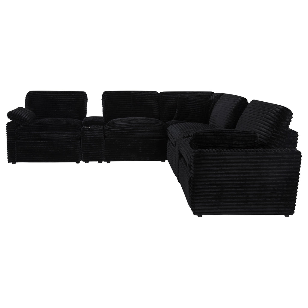 Collins 7-piece Modular Power Reclining Sectional Black