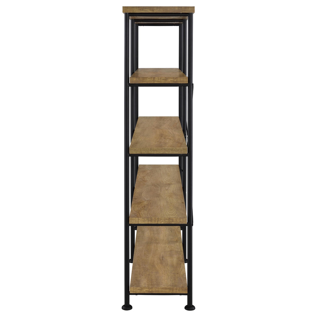 Analiese 63-inch 4-shelf Double Bookshelf Mango