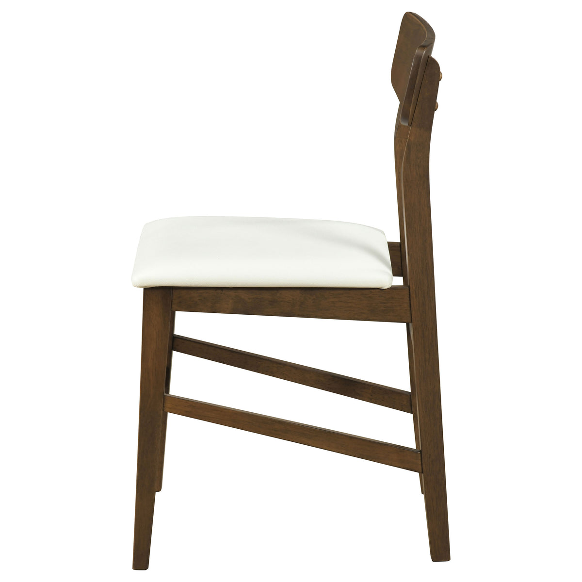 Merrin Dining Side Chair Off White and Walnut (Set of 2)