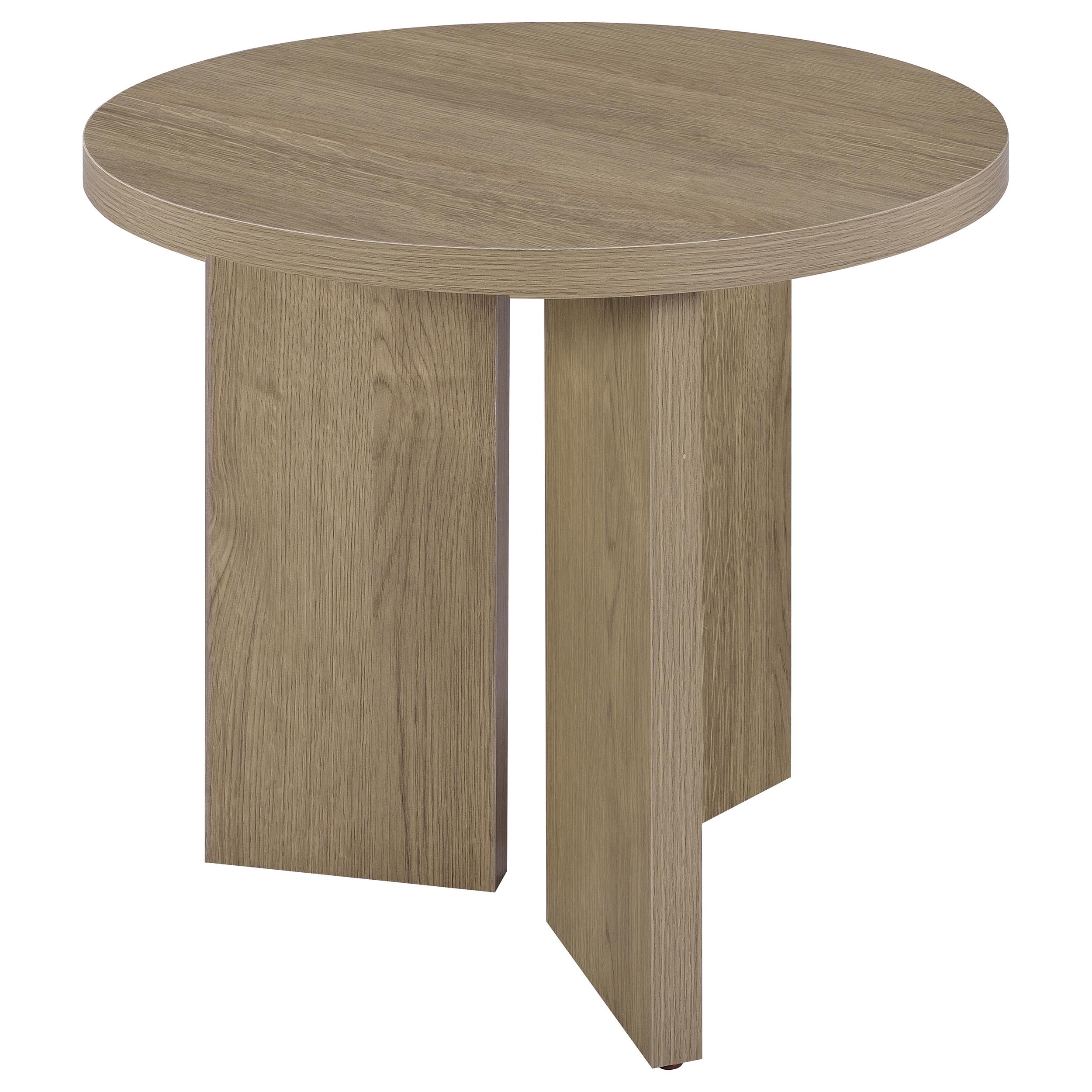 Aragon 3-Piece Round Coffee and End Table Set Latte