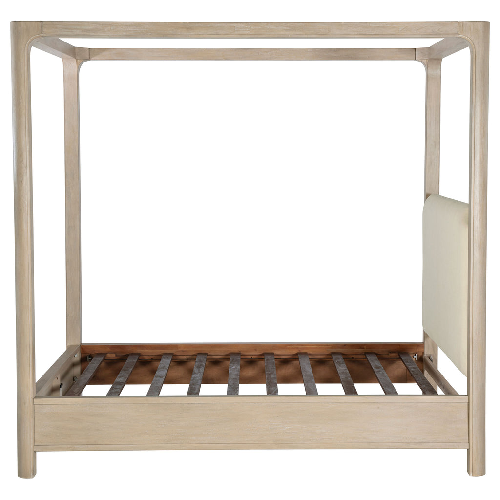 Solano 83-inch California King Canopy Bed Weathered Mango