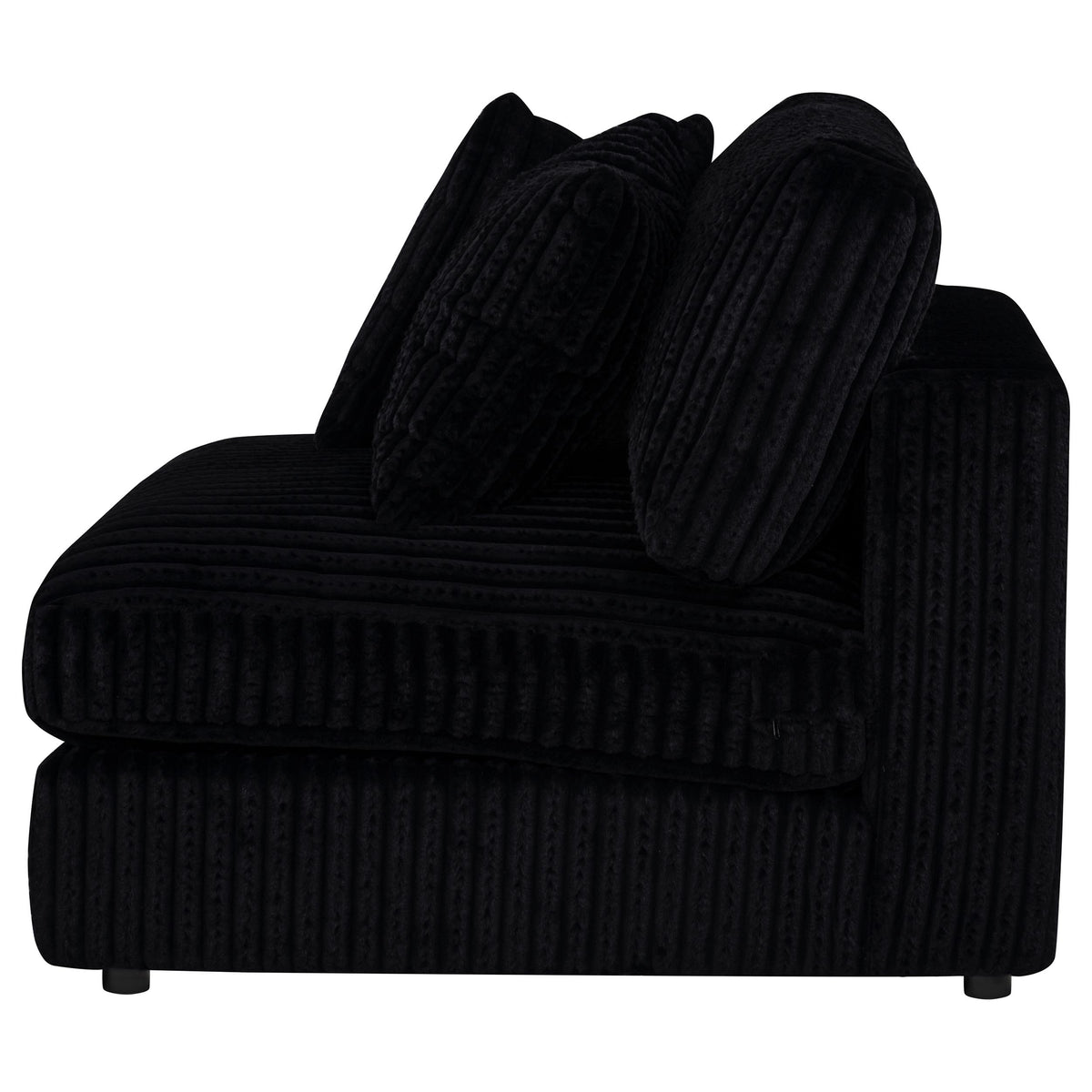 Blaine Upholstered Armless Chair Black