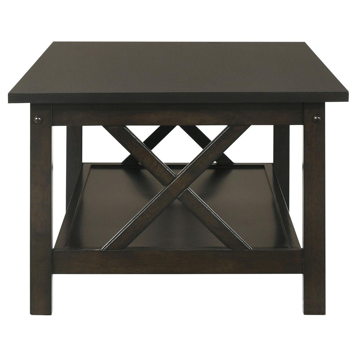 Rachelle 3-piece Rectangular Coffee Table Set Deep Merlot