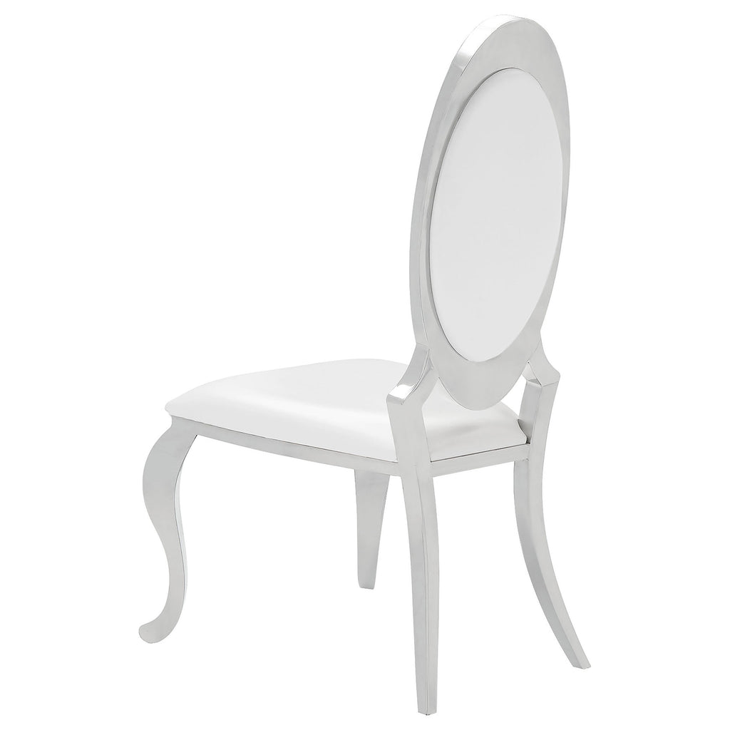 Antoine 7-piece Rectangular Glass Top Dining Table Set White