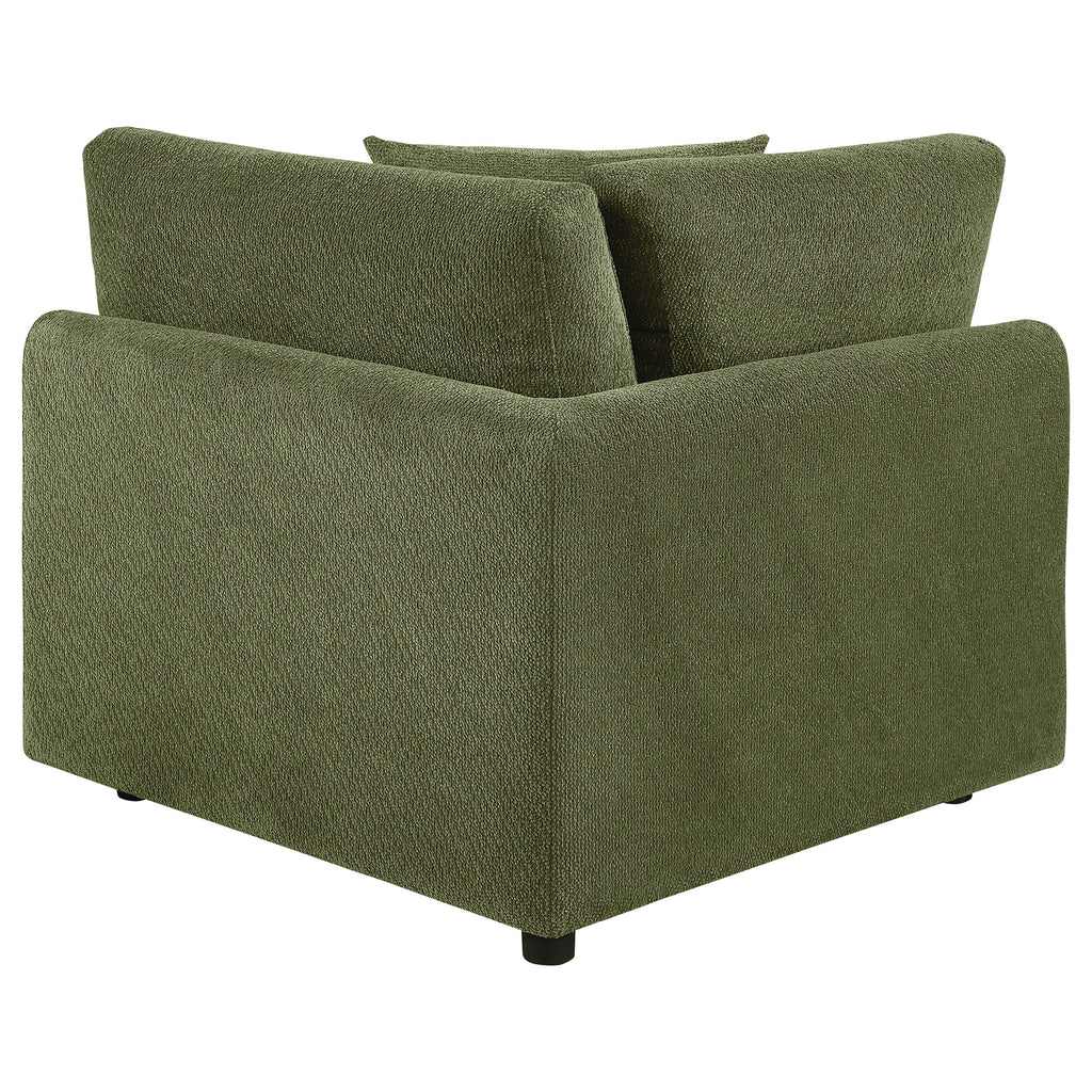 Elysia Fabric Upholstered Modular Corner Chair Green