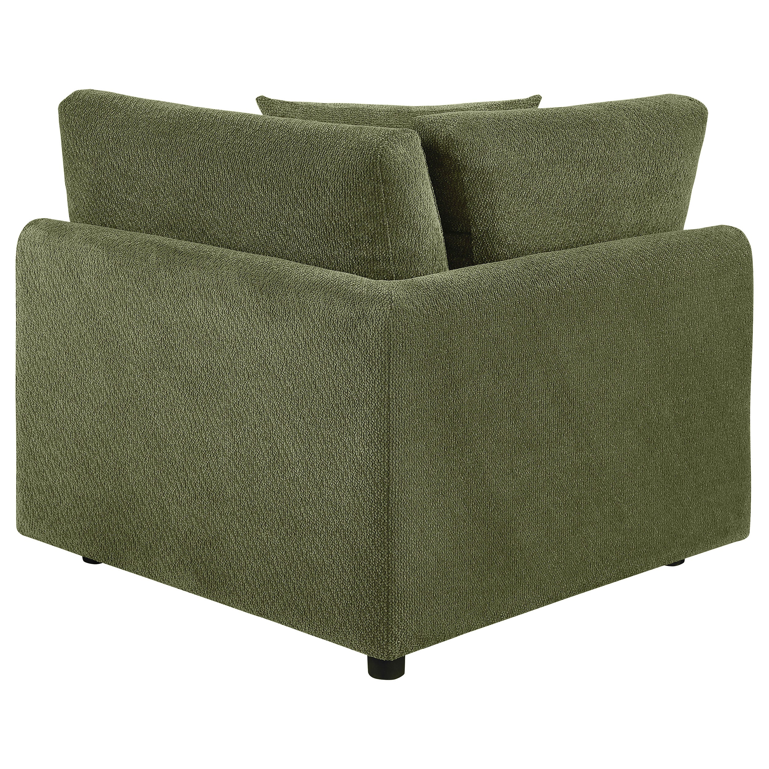 Elysia Fabric Upholstered Modular Corner Chair Green