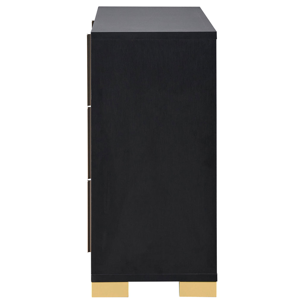 Marceline 6-drawer Dresser Black