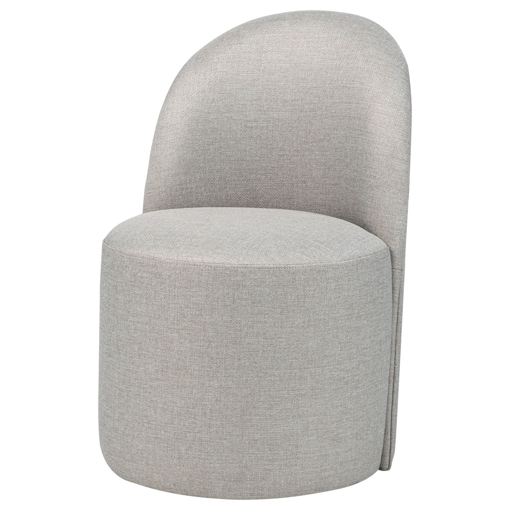 Aubrey Upholstered Barrel Dining Side Chair Beige (Set of 2)