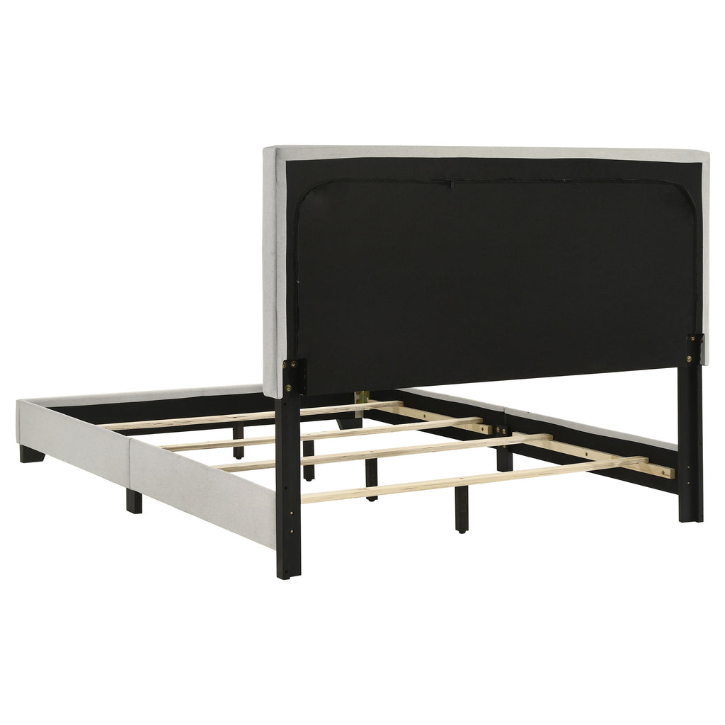 Dorian Fabric Upholstered Full Panel Bed Cream