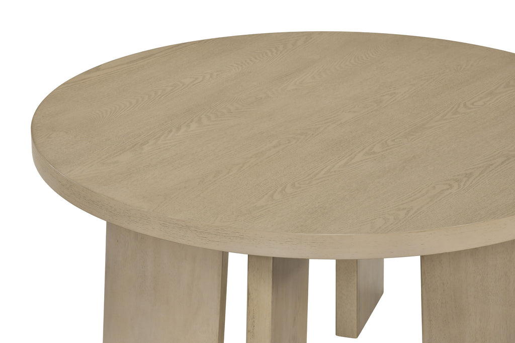 Strouse 47-inch Round Wood Coffee Table Black