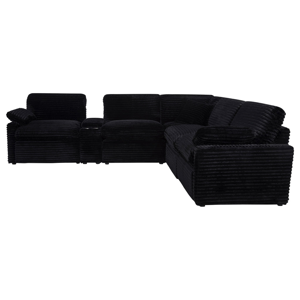 Collins 6-piece Modular Power Reclining Sectional Black