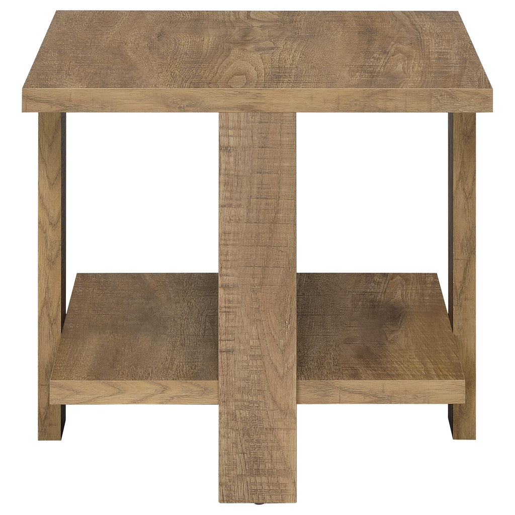 Dawn 2-piece Round Coffee and End Table Set Mango Brown