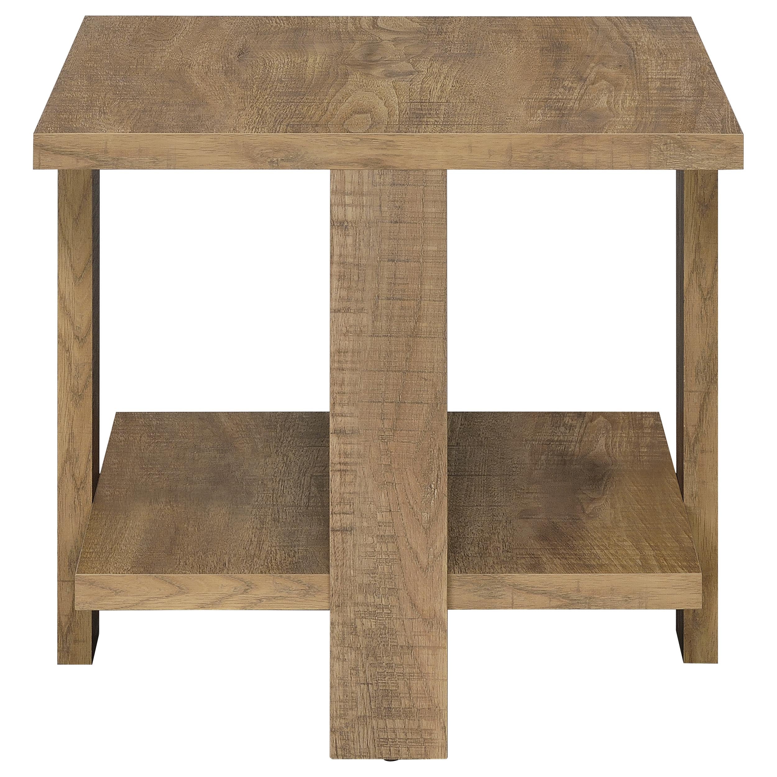 Dawn 2-piece Round Coffee and End Table Set Mango Brown