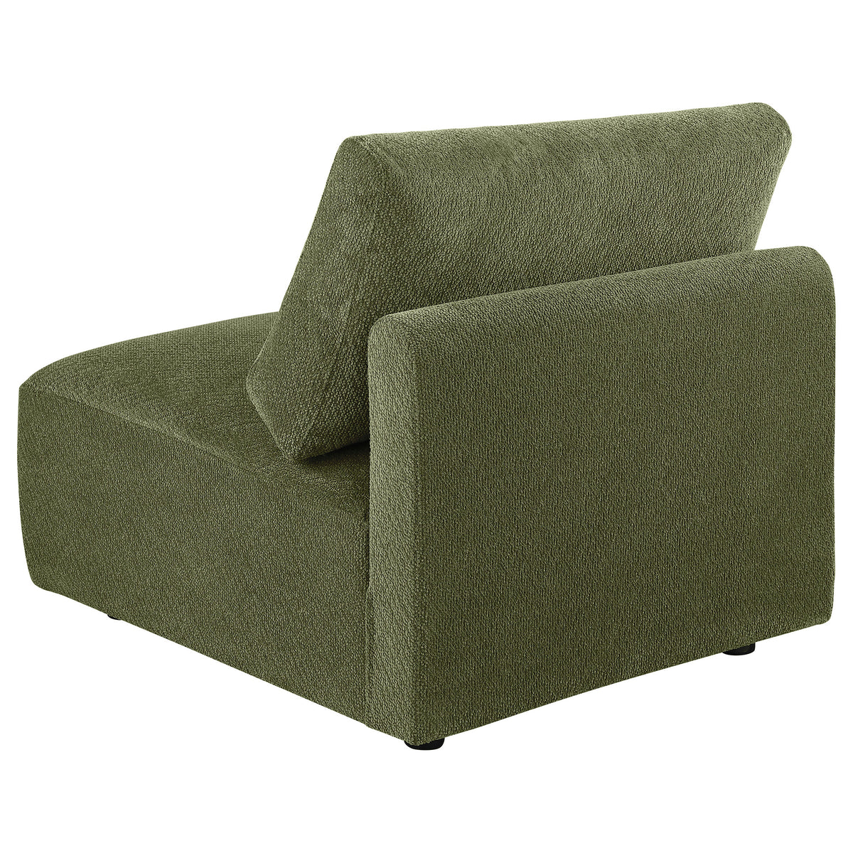 Elysia Fabric Upholstered Modular Armless Chair Green