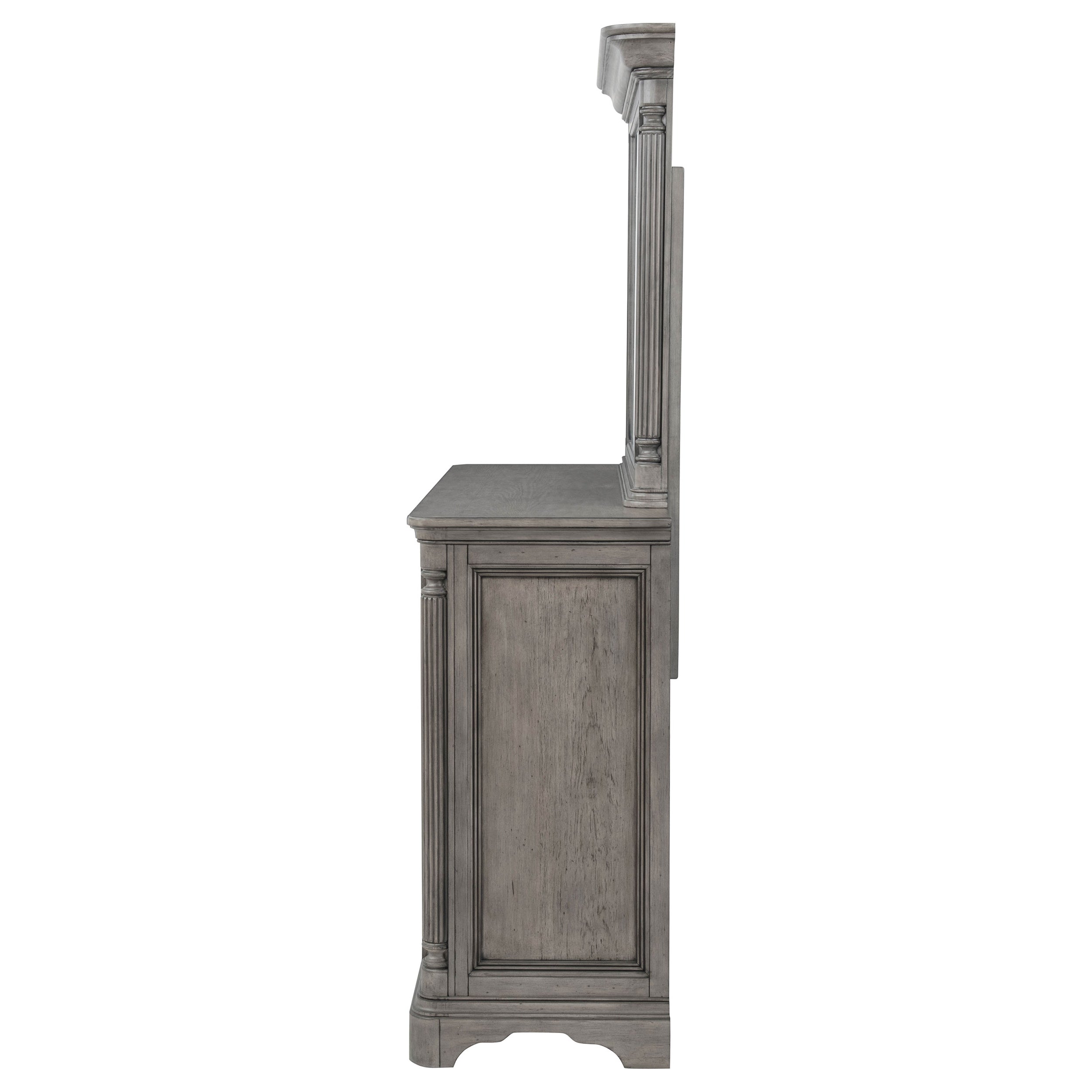 Cresswell 8-drawer Dresser with Mirror Weathered Taupe