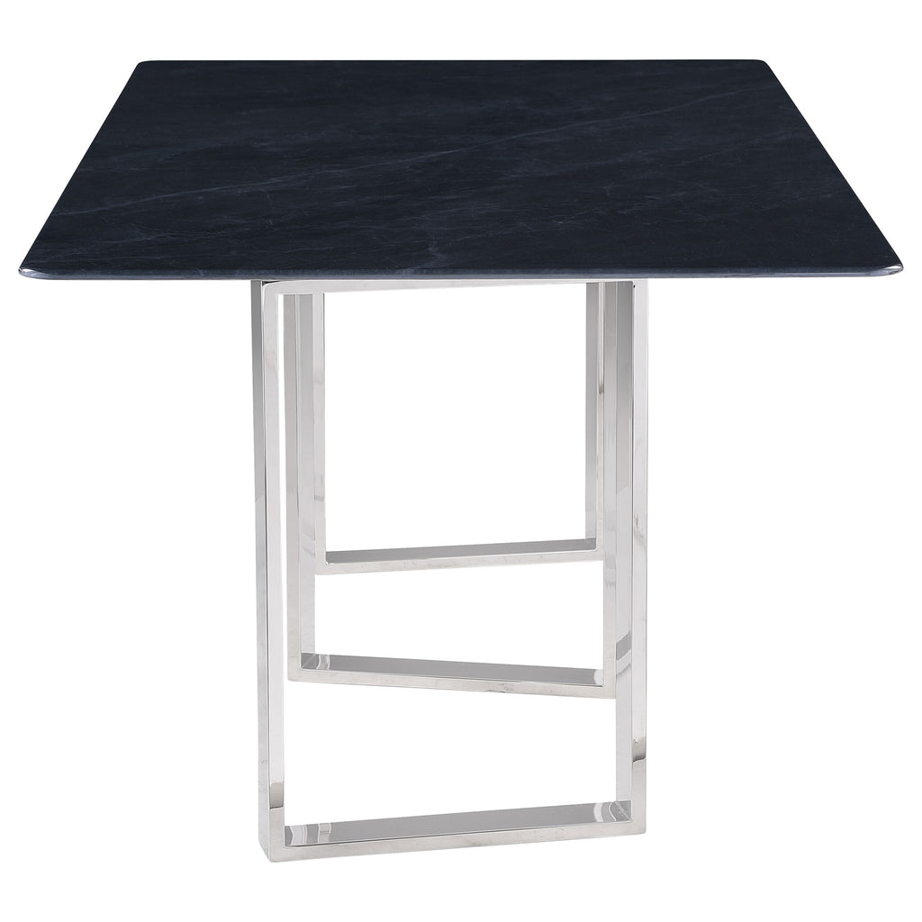 Desden 79-inch Rectangular Sintered Stone Dining Table Grey