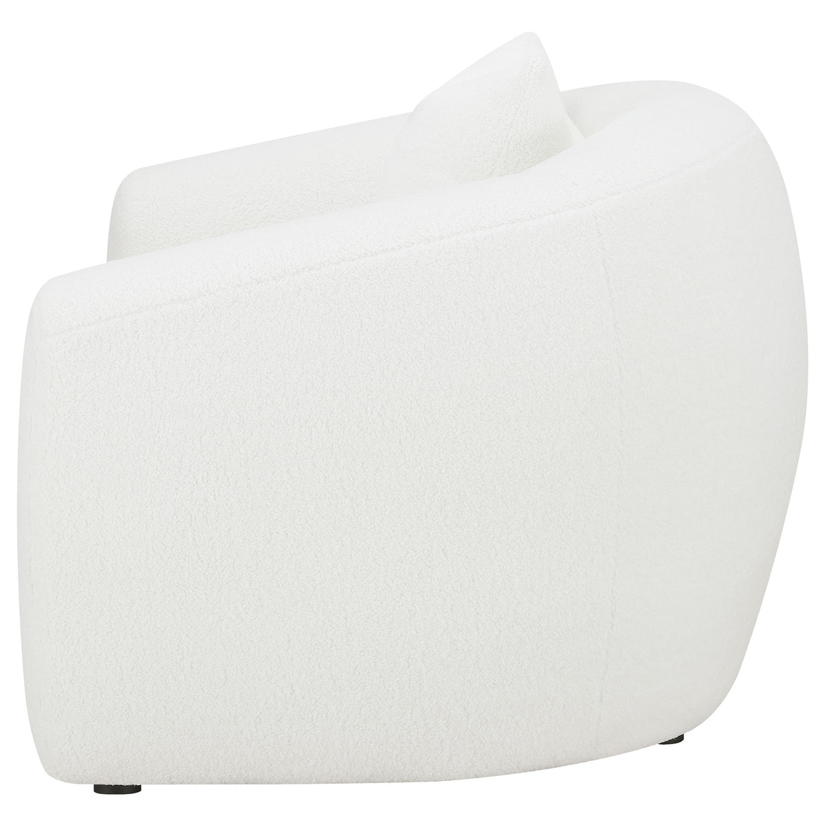 Isabella Faux Sheepskin Upholstered Accent Chair Natural