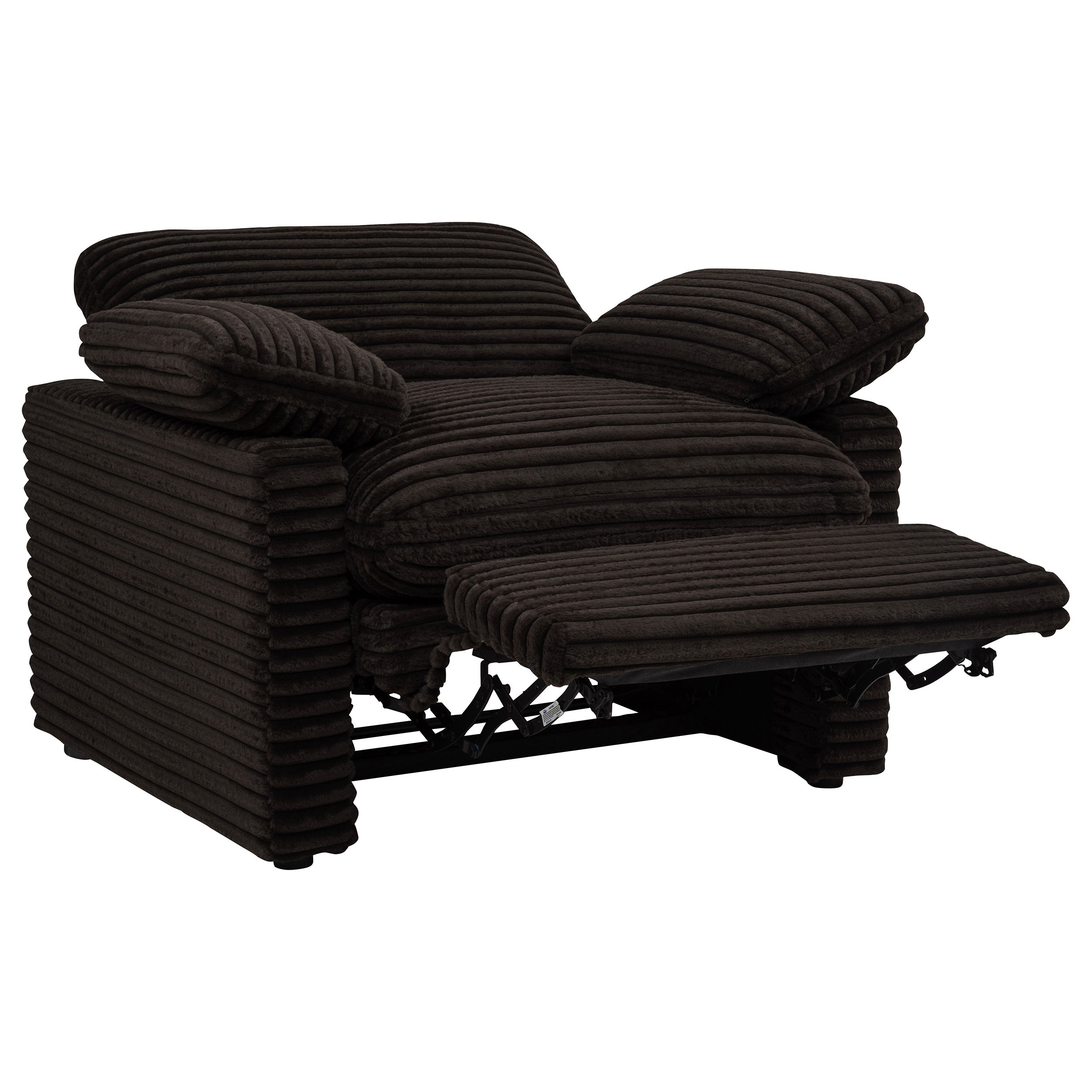 Collins Upholstered Power Recliner Chair Chocolate Brown