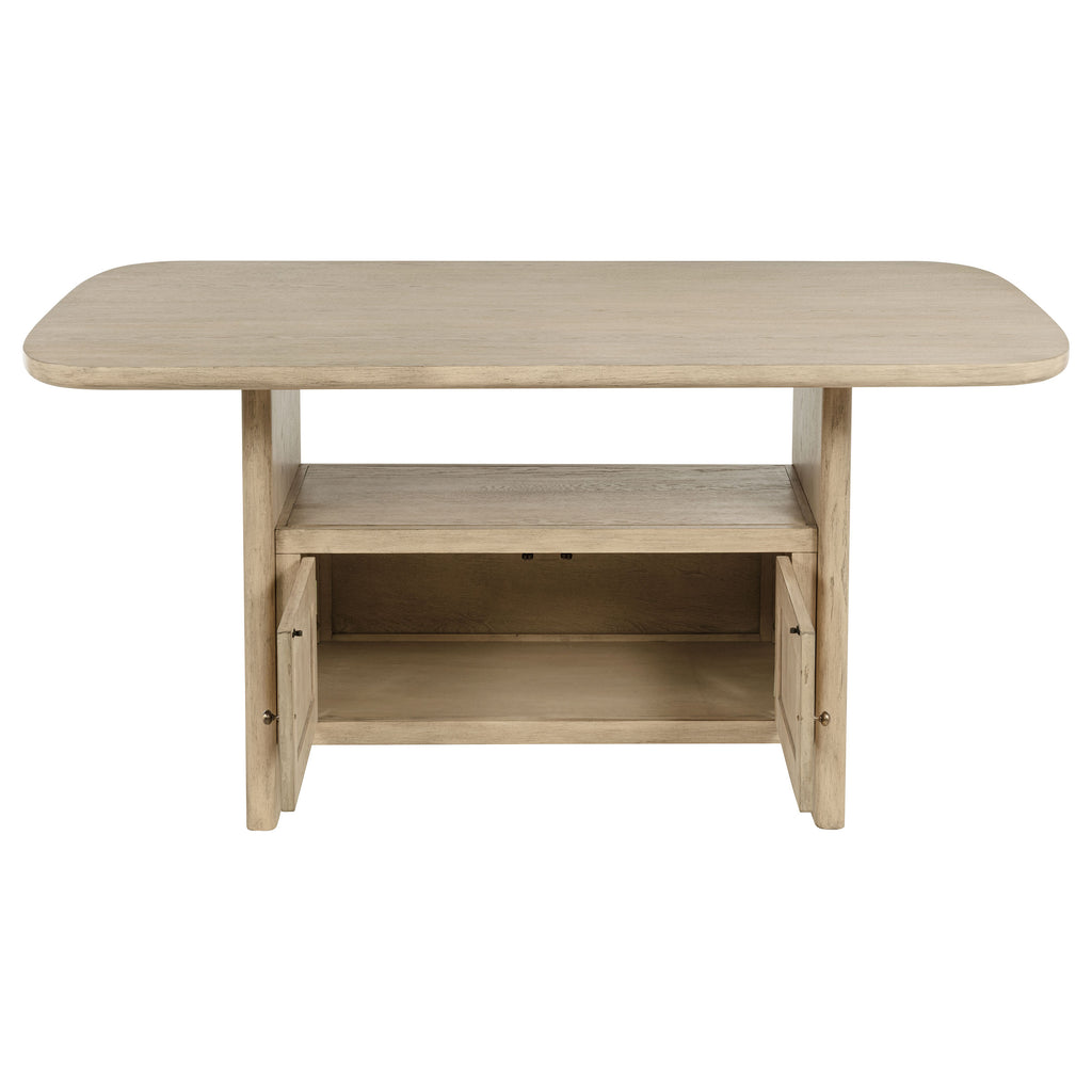 Kailani 7-piece Wood Counter Height Dining Set Beige Oak