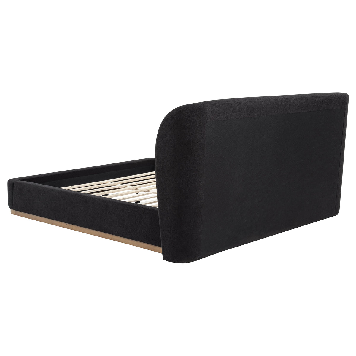 Blaire Upholstered California King Wingback Platform Bed Black
