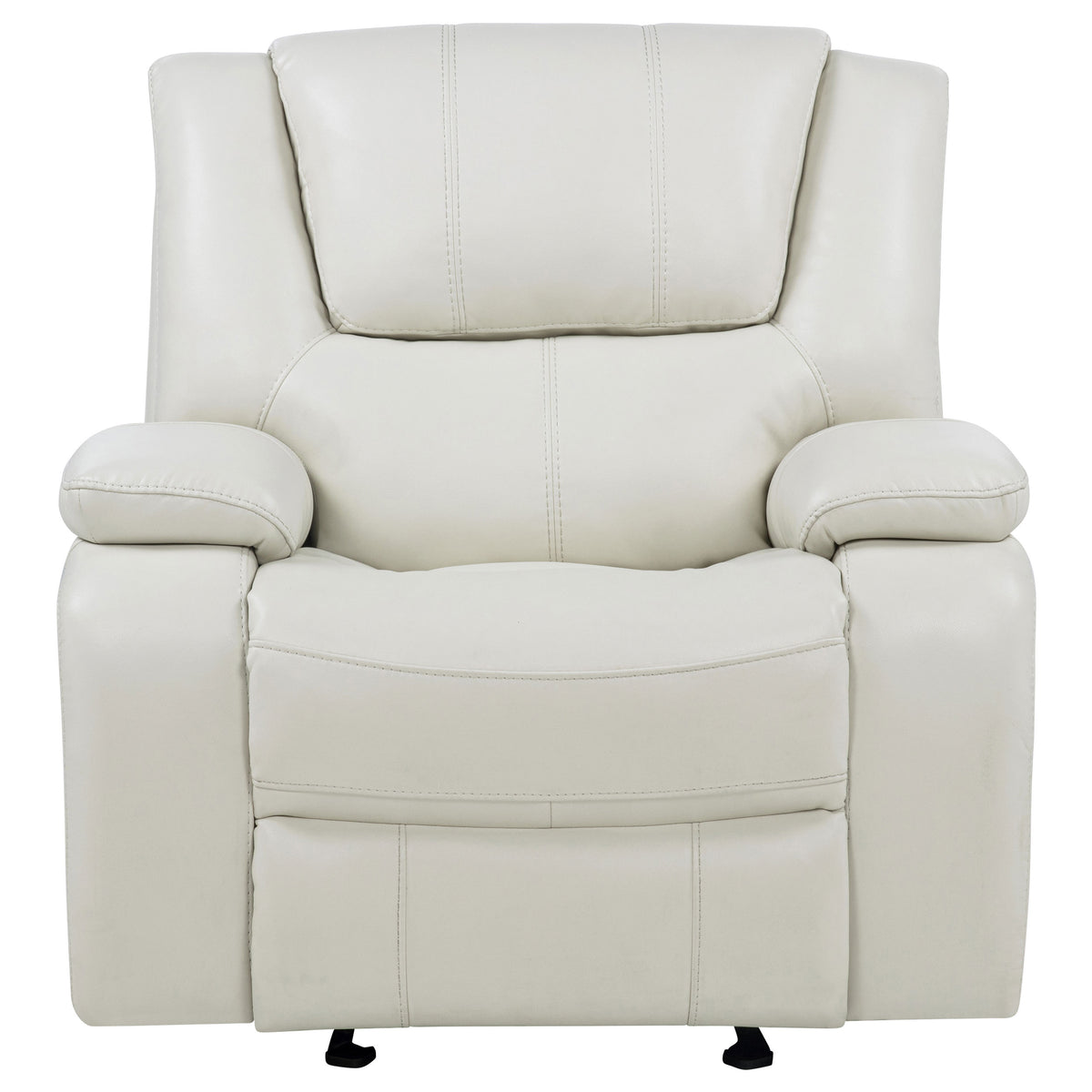 Camila Upholstered Glider Recliner Chair White