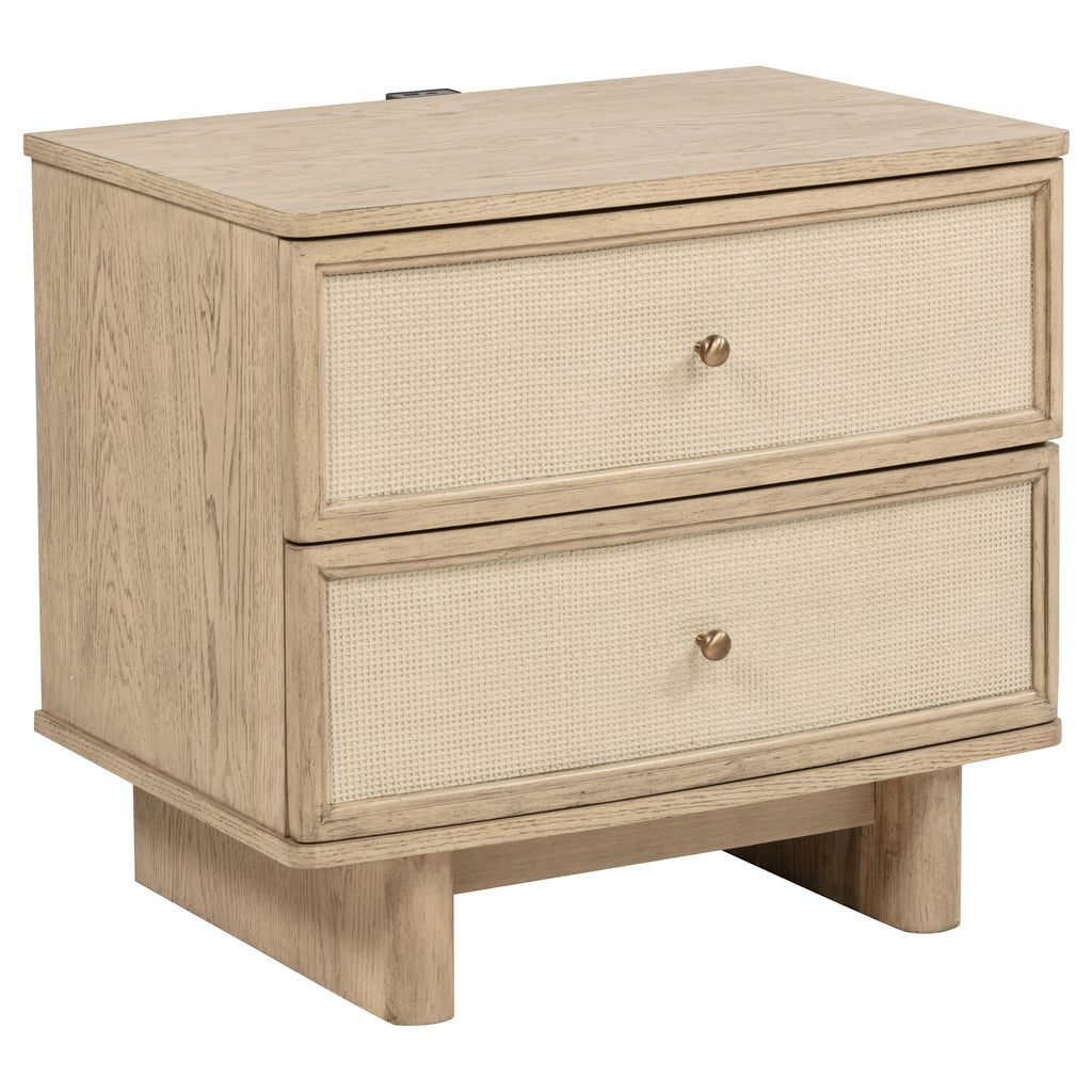Kailani 5-piece Eastern King Bedroom Set Beige Oak