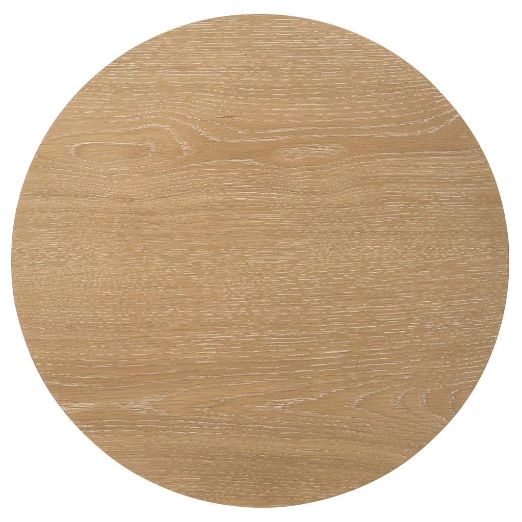 Ottowa 2-piece Round Wood Coffee Table Set Light Oak