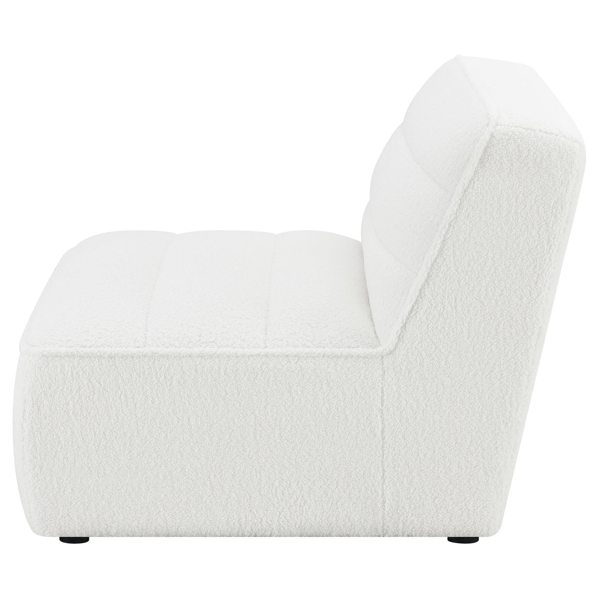 Sunny Upholstered Armless Chair Ivory Sherpa
