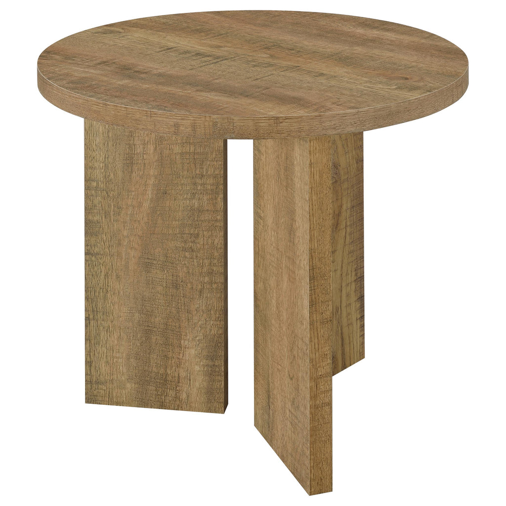 Aragon 2-Piece Round Coffee and End Table Set Mango