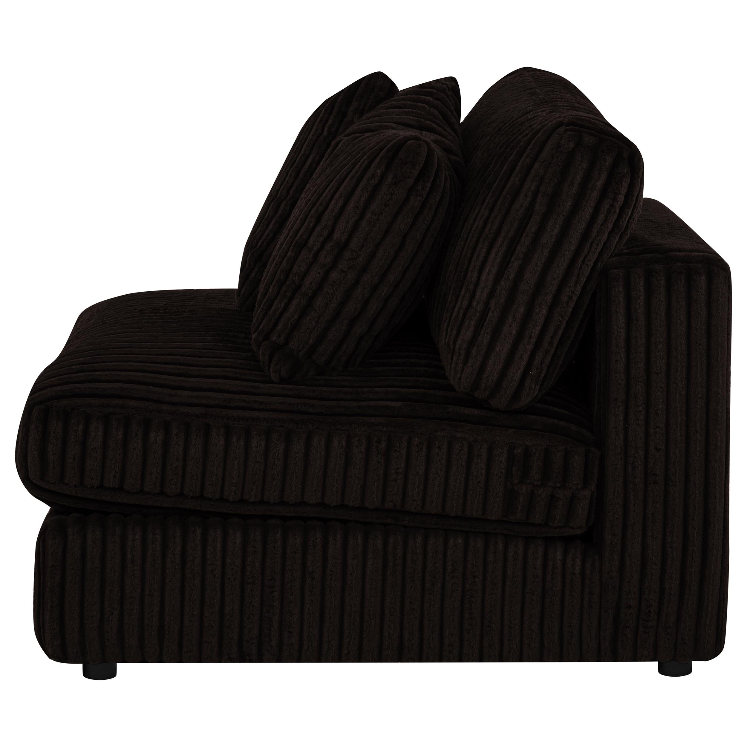 Blaine Upholstered Armless Chair Chocolate
