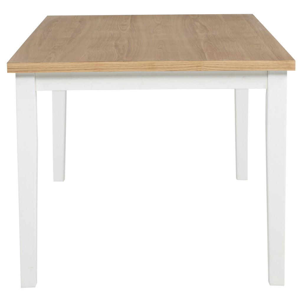 Andrews 7-piece Rectangular Dining Set Light Ash and White